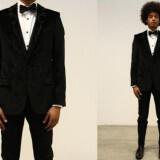 black grooms tux jacket bow tie beading offbeat groom  full 160x160 - Κοστούμια για το γαμπρό εμπνευσμένα από πασαρέλες μεγάλων οίκων 2012