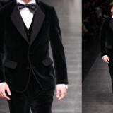 black velvet suit grooms attire fall winter 2012 dolce gabbana  full 160x160 - Κοστούμια για το γαμπρό εμπνευσμένα από πασαρέλες μεγάλων οίκων 2012