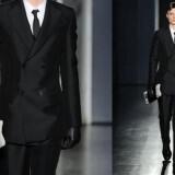 sleek grooms style black tailored suit  full 160x160 - Κοστούμια για το γαμπρό εμπνευσμένα από πασαρέλες μεγάλων οίκων 2012