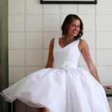 verona short wedding dress new 1 160x160 - Midi Νυφικά Φορεματα σε στυλ 50’s 60’s από το brand Dolly Couture