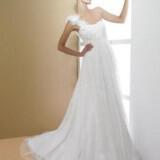 D7988 moonlight bridal 2011 wedding dress asymmetric neckline a line white  detail 160x160 - Νυφικά Φορεματα 2012 σε αρχαιοελληνικό στυλ