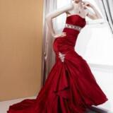 J6165 red wedding dress 2011 stephanie couture empire applique strapless  detail 160x160 - Νυφικά Φορεματα 2012 με χρώμα