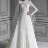 wedding dress monique lhuillier bridal gowns spring 2012 catherine  detail 160x160 - Νυφικά Φορεματα 2012 με κλειστό λαιμό