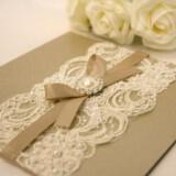 vintage glamour lace wedding invitations card 1 160x160 - Γάμος - Δεξίωση Εμπνευστείτε από τη δαντέλα