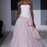 2013 wedding dress trend issac mizrahi bridal gown two tone blush pink white with striped sash  full 160x160 - Νυφικα 2013 Οι τάσεις στα νυφικά για τη νέα χρονιά