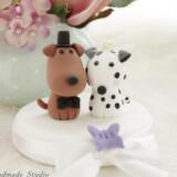 bride groom puppy wedding cake topper gamilia tourta 160x160 - Τα πιο όμορφα toppers για γαμήλιες τούρτες