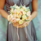 soft pink yellow bridesmaid bouquet ranunculus  full 160x160 - Τα λουλούδια στο γάμο: Παιώνιες & Νεραγκούλες